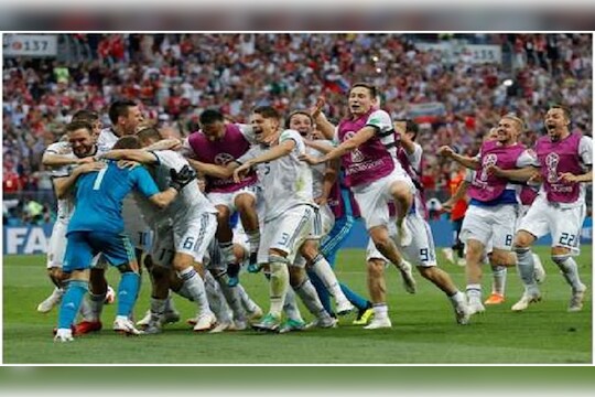 FIFA WC 2018 : थरारक सामन्यात पेनल्टी शूटआऊटमध्ये रशियाची स्पेनवर ४-३ने मात