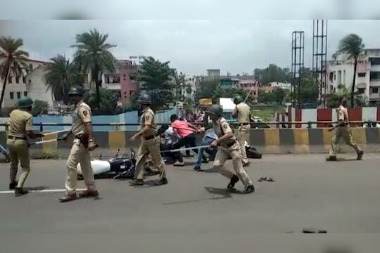 VIDEO : साताऱ्यात मराठा मोर्चावर पोलिसांचा लाठीचार्ज
