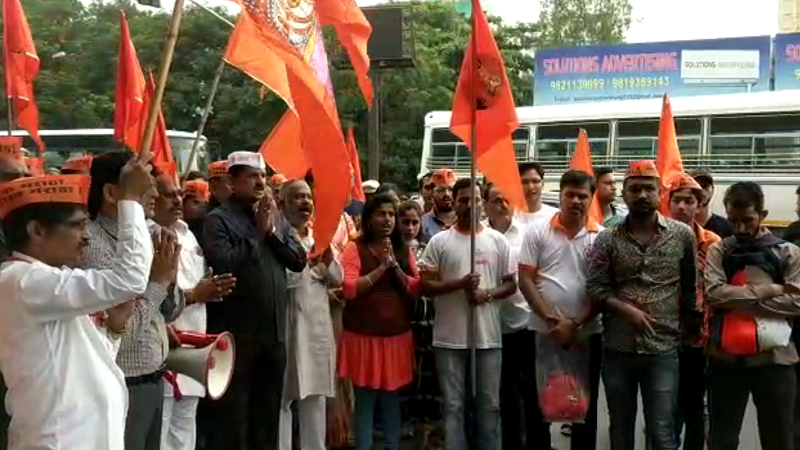 Mumbai band : ठाण्यात मराठा आंदोलक उतरले रस्त्यावर, पूर्व भागात मोठी वाहतूक कोंडी