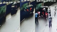 VIDEO : पिंपरी-चिंचवडमध्ये धक्कादायक अपघात; विद्यार्थ्यांचा आॅटोरिक्षा उलटला