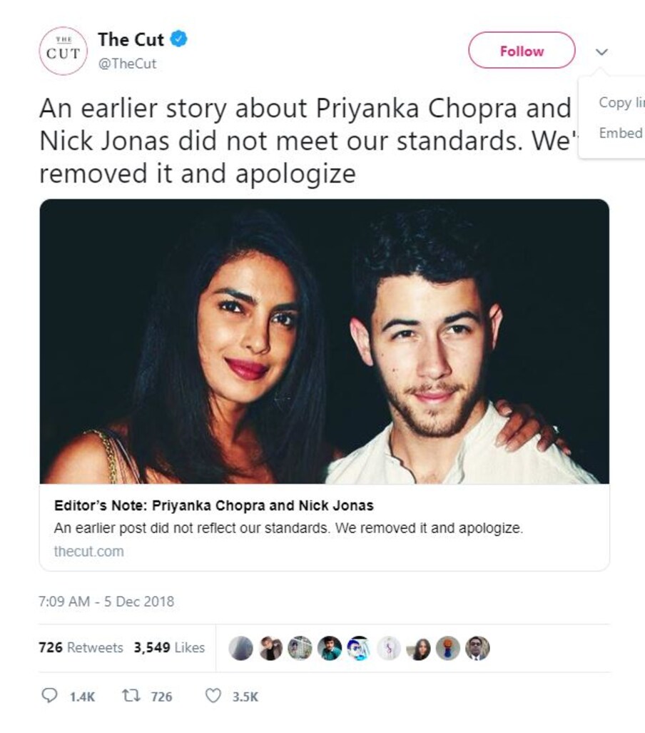 चहूबाजूनं अशी टीका झाल्यानं या मासिकानं अखेर हा लेख मागे घेतला. रीतसर माफीही मागितली.