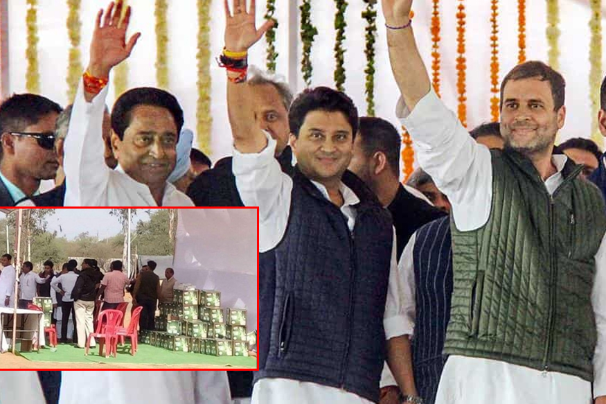 राहुल गांधींची सभा सुरू असताना बाजूलाच वाटली जात होती बिअर