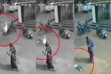 VIDEO : देव तारी त्याला कोण मारी! चिमुकला दुसऱ्या मजल्यावरून खाली पडला, अन्...