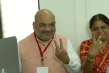 भाजपाध्यक्ष अमित शहांनी बजावला मतदानाचा हक्क भाजपाध्यक्ष अमित शहांनी बजावला मतदानाचा हक्क
