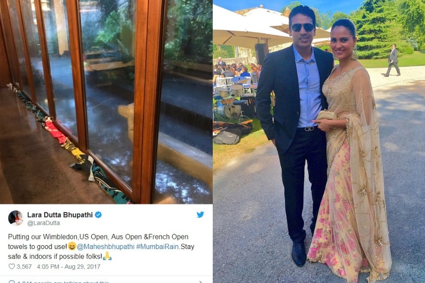 लारा एवढेच करून थांबली नाही तर तिनं तिचा हा कारनाम्यचा फोटो ट्विटरवर शेअर करत पती महेशलाही टॅग केलं. या ट्वीटला कॅप्शन देताना लारानं लिहीलं, विंबल्डन, यूएस ओपन, ऑस्ट्रेलियन ओपन आणि फ्रेंच ओपनच्या सर्व टॉवेल्सचा मी चांगला वापर केला. लारा एवढेच करून थांबली नाही तर तिनं तिचा हा कारनाम्यचा फोटो ट्विटरवर शेअर करत पती महेशलाही टॅग केलं. या ट्वीटला कॅप्शन देताना लारानं लिहीलं, विंबल्डन, यूएस ओपन, ऑस्ट्रेलियन ओपन आणि फ्रेंच ओपनच्या सर्व टॉवेल्सचा मी चांगला वापर केला.