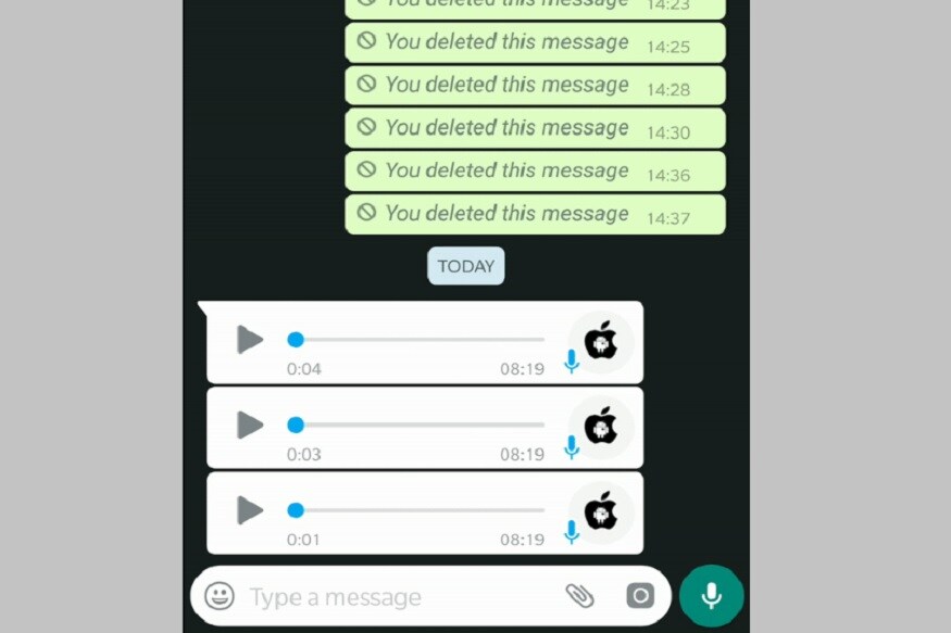 Consecutive voice messages: यामध्ये समजा व्हॉट्सअॅपवर तुम्हाला 3 ऑडिओ फाईल आल्या तर प्रत्येक फाईल प्ले करावी लागते. पण आता सगळ्या ऑडिओ फाईल ऑटोमॅटिकली प्ले करण्यासाठी Continous Voice Note Playback या फीचरवर काम सुरू आहे. Consecutive voice messages: यामध्ये समजा व्हॉट्सअॅपवर तुम्हाला 3 ऑडिओ फाईल आल्या तर प्रत्येक फाईल प्ले करावी लागते. पण आता सगळ्या ऑडिओ फाईल ऑटोमॅटिकली प्ले करण्यासाठी Continous Voice Note Playback या फीचरवर काम सुरू आहे.