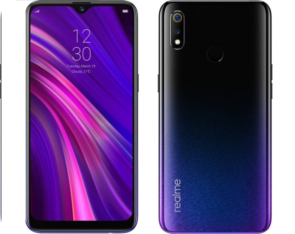 Realme 3 – या स्मार्टफोनमध्ये Mediatech Helio P70 प्रोसेसर आणि 4230 mAh ची बॅटरी देण्यात आली आहे. हा फोन कलर OS 6 बेस्ड Android Pie वर काम करतो. 6.2 इंचाचा HD+ डिस्प्ले देण्यात आला आहे. 3GB RAM+32GB स्टोरेज आणि 4GB+64GB स्टोरेज असे दोन व्हेरिएंट आहेत. 13MP+2MP असं रियर ड्युएल कॅमेरा सेटअप, तर 13 मेगापिक्सलचा सेल्फी कॅमेरा देण्यात आला आहे. 3GB RAM+32GB स्टोएरेज असं व्हेरिएंट असलेला स्मार्टफोन तुम्ही 8,999 रुपयांला खरेदी करू शकता. Realme 3 – या स्मार्टफोनमध्ये Mediatech Helio P70 प्रोसेसर आणि 4230 mAh ची बॅटरी देण्यात आली आहे. हा फोन कलर OS 6 बेस्ड Android Pie वर काम करतो. 6.2 इंचाचा HD+ डिस्प्ले देण्यात आला आहे. 3GB RAM+32GB स्टोरेज आणि 4GB+64GB स्टोरेज असे दोन व्हेरिएंट आहेत. 13MP+2MP असं रियर ड्युएल कॅमेरा सेटअप, तर 13 मेगापिक्सलचा सेल्फी कॅमेरा देण्यात आला आहे. 3GB RAM+32GB स्टोएरेज असं व्हेरिएंट असलेला स्मार्टफोन तुम्ही 8,999 रुपयांला खरेदी करू शकता.