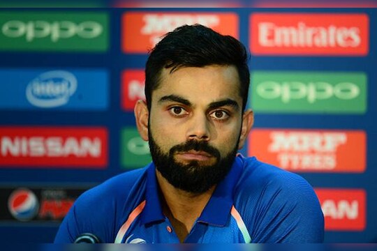 LONDON, ENGLAND - JUNE 17: Virat Kohli, Captain of India looks on during the Previews - ICC Champions Trophy Final at The Kia Oval on June 17, 2017 in London, England. (Photo by Harry Trump-IDI/IDI via Getty Images)
