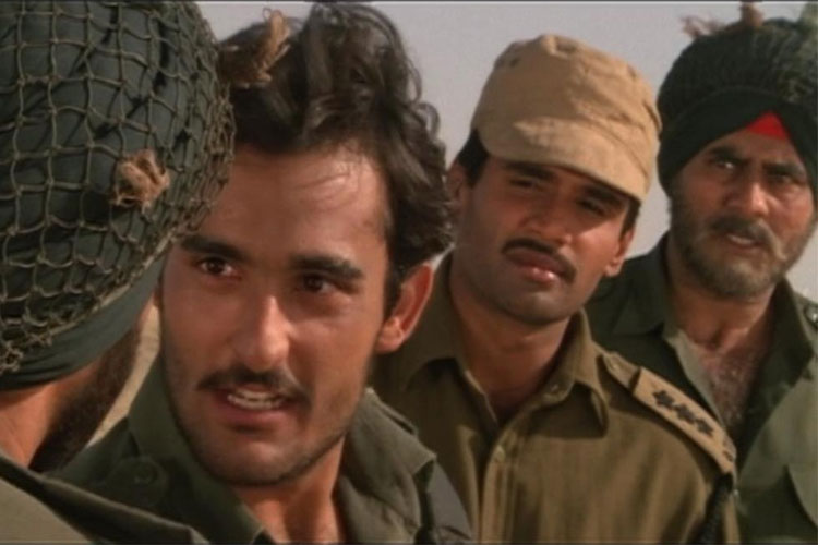 बॉर्डर (1997)- हम तो किसी दूसरे की धरती पर नजर भी नहीं डालते, लेकिन इतने नालायक बच्चे भी नहीं हैं कि कोई हमारी धरती मां पर नजर डाले और हम चुपचाप देखते रहें। बॉर्डर (1997)- हम तो किसी दूसरे की धरती पर नजर भी नहीं डालते, लेकिन इतने नालायक बच्चे भी नहीं हैं कि कोई हमारी धरती मां पर नजर डाले और हम चुपचाप देखते रहें।