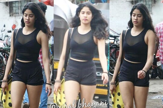 VIDEO- ...म्हणून कार सोडून चालत जिममध्ये पोहोचली जान्हवी कपूर