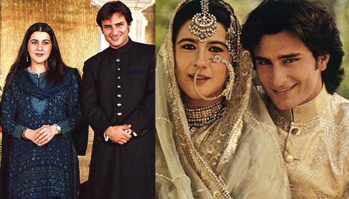 बॉलिवूडचा नवाब सेफ अली खाननं 1991 मध्ये स्वतःपेक्षा 12 वर्षांनी मोठ्या असलेल्या अमृता सिंहशी लग्न केलं होतं. मात्र 12 वर्ष आणि दोन मुलांच्या जन्मानंतर या दोघांनी घटस्फोट घेतला. बॉलिवूडचा नवाब सेफ अली खाननं 1991 मध्ये स्वतःपेक्षा 12 वर्षांनी मोठ्या असलेल्या अमृता सिंहशी लग्न केलं होतं. मात्र 12 वर्ष आणि दोन मुलांच्या जन्मानंतर या दोघांनी घटस्फोट घेतला.