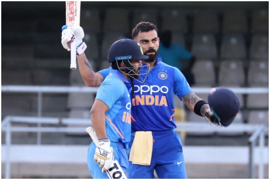 भारताचा कर्णधार विराट कोहलीनं विंडीजविरुद्ध सलग दुसरं शतक झळकावलं. या शतकासह त्याने अनेक विक्रमांना गवसणी घातली. तिसऱ्या एकदिवसीय सामन्यात त्यानं नाबाद 114 धावांची खेळी केली. या खेळीच्या जोरावर भारतानं सामन्यासह एकदिवसीय मालिका 2-0 ने जिंकली. भारताचा कर्णधार विराट कोहलीनं विंडीजविरुद्ध सलग दुसरं शतक झळकावलं. या शतकासह त्याने अनेक विक्रमांना गवसणी घातली. तिसऱ्या एकदिवसीय सामन्यात त्यानं नाबाद 114 धावांची खेळी केली. या खेळीच्या जोरावर भारतानं सामन्यासह एकदिवसीय मालिका 2-0 ने जिंकली.