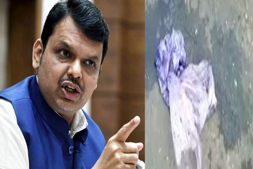 महाजनादेश यात्रेत तरुणीचा उद्रेक.. मुख्यमंत्र्याच्या ताफ्यावर फेकला शाईचा फुगा