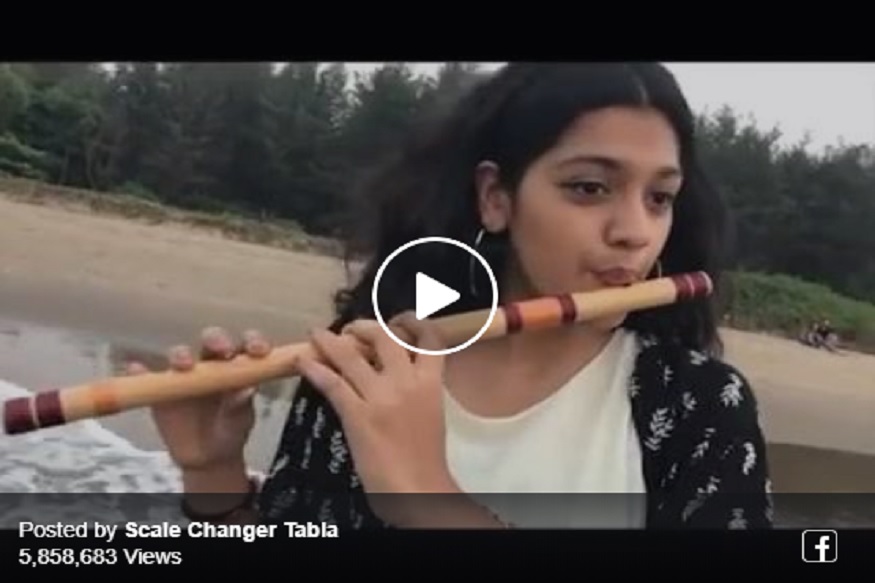 लता मंगेशकरांचं गाणं बासरीवर वाजवणाऱ्या पुण्याच्या या मुलीचा VIDEO VIRAL