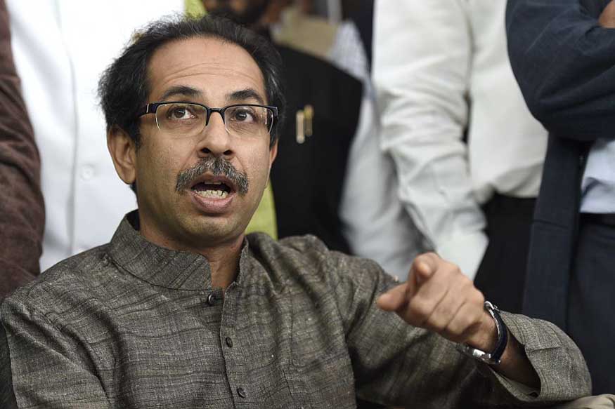 NEW DELHI, INDIA - DECEMBER 8: Shiv Sena leader Uddhav Thackeray with his party leaders during his press conference before meeting with Finance Minister on December 8, 2016 in New Delhi, India. Shiv Sena Chief Uddhav Thackeray on Thursday claimed his party has not softened its stance on demonetization, hinting it could step up opposition if people's sufferings continue after December 30, a deadline set by Prime Minister Narendra Modi to set things right. (Photo by Arvind Yadav/Hindustan Times via Getty Images)