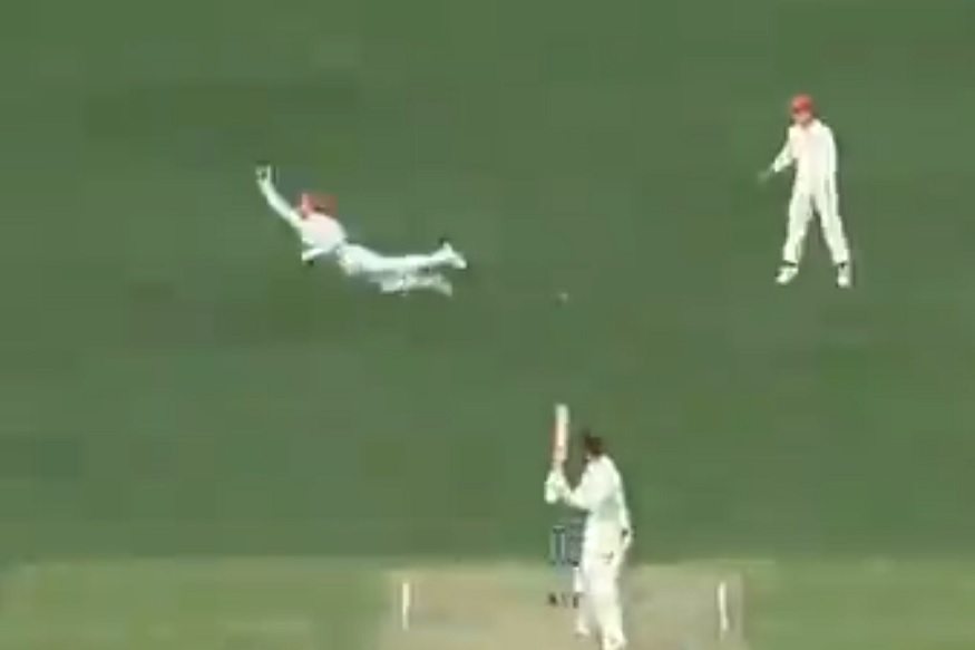 अरे हा तर चमत्कार! सामन्यात कॅच पकडताना दिसला सुपरमॅन, पाहा LIVE VIDEO