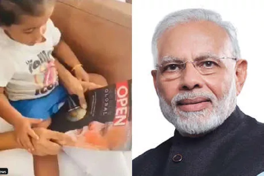 मुलाला 'मोदी जी' म्हणायला शिकवतेय अभिनेत्री, VIDEO पाहून पंतप्रधान म्हणाले...