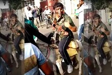 BSP नेत्याच्या तोंडाला काळं फासून काढली गाढवावरून धिंड, VIDEO VIRAL