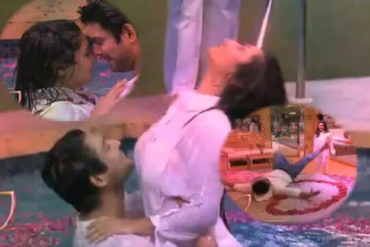 Bigg Boss 13 : सिद्धार्थ-रश्मीचा स्विमिंग पूलमध्ये रोमान्स, शहनाझनं शूट केला VIDEO