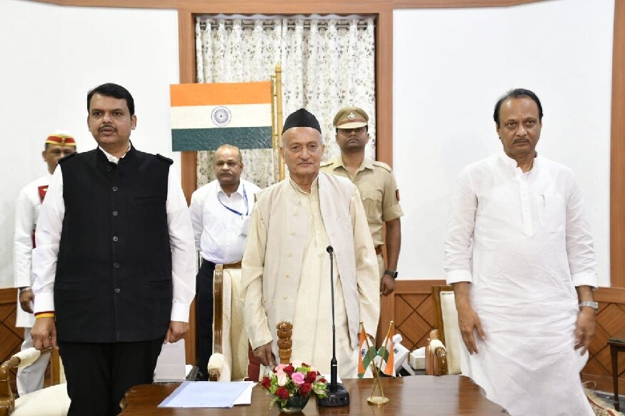 महाविकासआघाडी सत्ता स्थापनेचा दावा करणार होती मात्र त्याआधीच शनिवारी शपथविधीसोहळा पार पडल्याने अनेक सवालही उपस्थित होत आहेत. महिन्याभरापासून सुरु असलेला सत्तसंघर्षाचा तिढा अखेर सुटला आणि एक वेगळं समीकरण समोर आलं आहे. महाविकासआघाडी सत्ता स्थापनेचा दावा करणार होती मात्र त्याआधीच शनिवारी शपथविधीसोहळा पार पडल्याने अनेक सवालही उपस्थित होत आहेत. महिन्याभरापासून सुरु असलेला सत्तसंघर्षाचा तिढा अखेर सुटला आणि एक वेगळं समीकरण समोर आलं आहे.