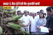 VIDEO : प्रीतम मुंडे पोहोचल्या थेट बांधावर, शेतकऱ्यांना दिलं 'हे' आश्वासन