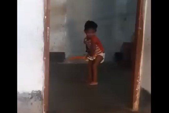 चड्डी घालून नवा मोगली करतोय सचिनसारखी तुफानी बॅटिंग! पाहा VIRAL VIDEO