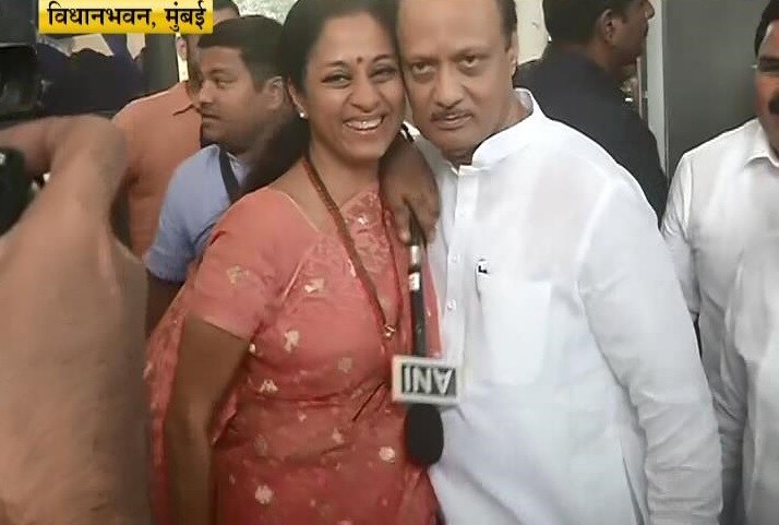 जेव्हा अजित पवार विधानभवनात पोहोचले होते तेव्हा सुप्रिया सुळे यांनी त्याचं असं स्वागत केलं होतं जेव्हा अजित पवार विधानभवनात पोहोचले होते तेव्हा सुप्रिया सुळे यांनी त्याचं असं स्वागत केलं होतं