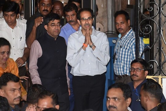 Mumbai: Maharashtra Chief Minister Uddhav Thackeray with Municipal Commissioner Praveen Pardeshi leaves BMC headquarters after their meeting, in Mumbai, Thursday, Dec. 5, 2019. (PTI Photo/Shashank Parade)(PTI12_5_2019_000214B)