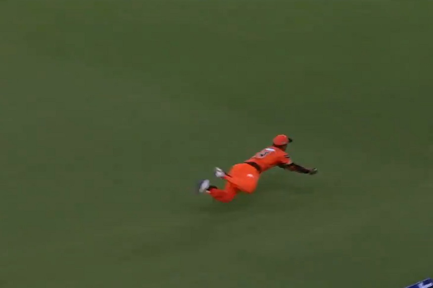 एका क्षणात सुपरमॅनसारखा हवेत उडाला फलंदाज आणि घेतला कॅच! पाहा VIDEO