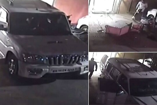 स्कॉर्पिओमध्ये टाकून ATM मशीन केलं लंपास, चोरट्यांच्या धुम स्टाईल चोरीचा VIDEO VIRAL