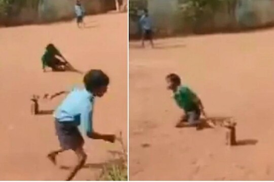 VIDEO : इच्छाशक्तीला सलाम! दिव्यांग मुलाची बॅटिंग पाहून तुमच्याही डोळ्यात येईल पाणी