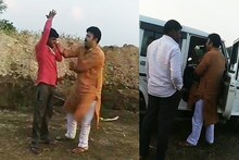 तेरे बाप का गाव है क्या? राष्ट्रवादीच्या नेत्याची कामगारांना मारहाण VIDEO
