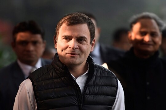 New Delhi: Congress President Rahul Gandhi at the party HQ on the 134th Congress Foundation Day, in New Delhi, Friday, Dec. 28, 2018. (PTI Photo/Ravi Choudhary) (PTI12_28_2018_000044B)