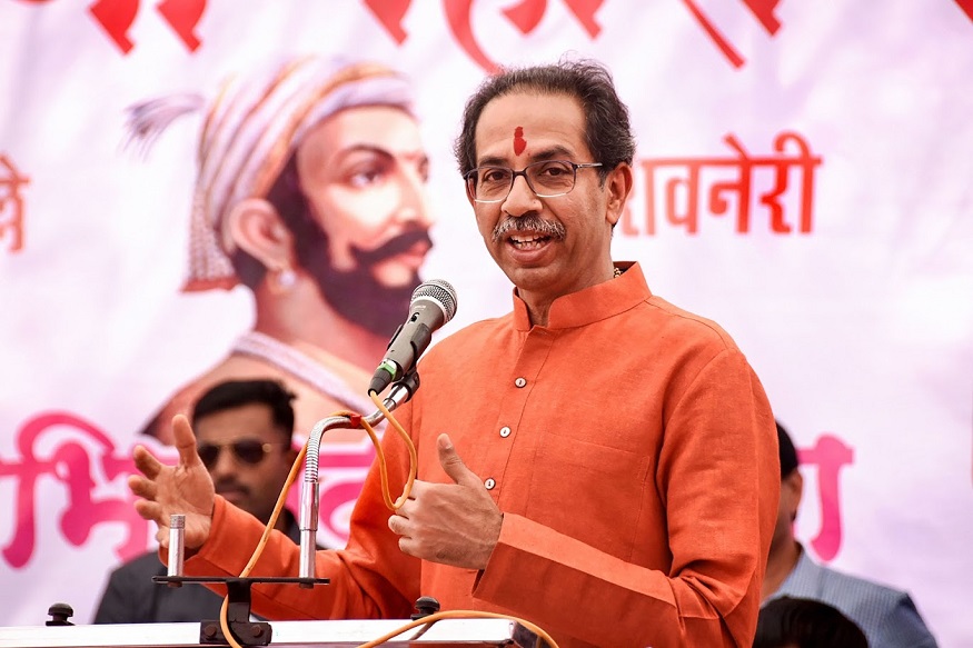 Pune: Maharashtra Chief Minister Uddhav Thackeray addresses a gathering at Shivneri Fort, the birthplace of legendary Maratha warrior Chhatrapati Shivaji Maharaj, on the occasion of his birth anniversary, in Pune, Wednesday, Feb. 19, 2020. (PTI Photo)
(PTI2_19_2020_000055B)