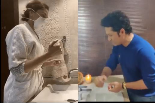 VIDEO: हात धुताय ना? धुवायलाच पाहिजे, सचिन तेंडुलकरनंतर दीपिकाने घेतलं सेफ हॅण्ड्स चॅलेंज