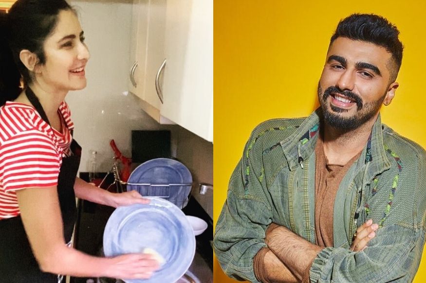 VIDEO : कतरिनाला घरात भांडी घासताना पाहून अर्जुन कपूरनं उडवली खिल्ली