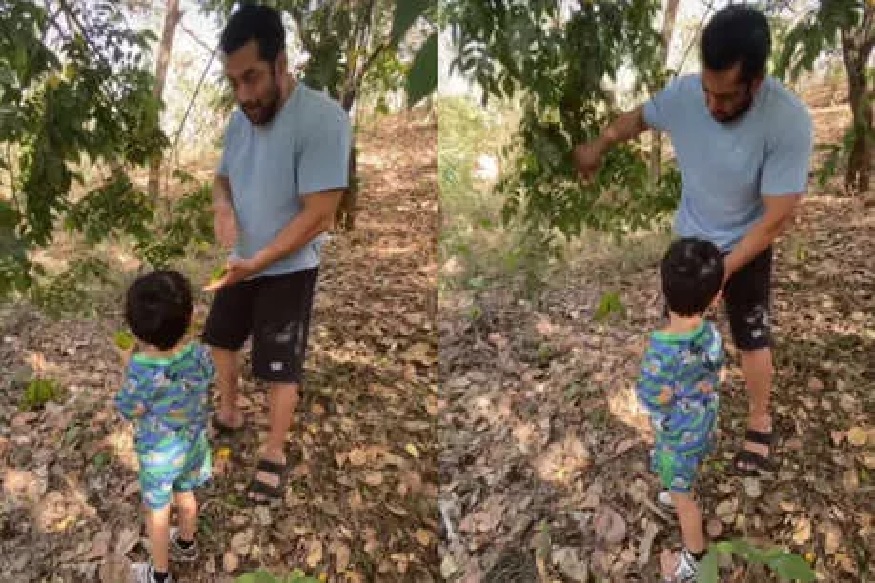 Coronavirus मुळे शूटिंग बंद, भाईजान करतोय बागेत काम; पाहा VIDEO