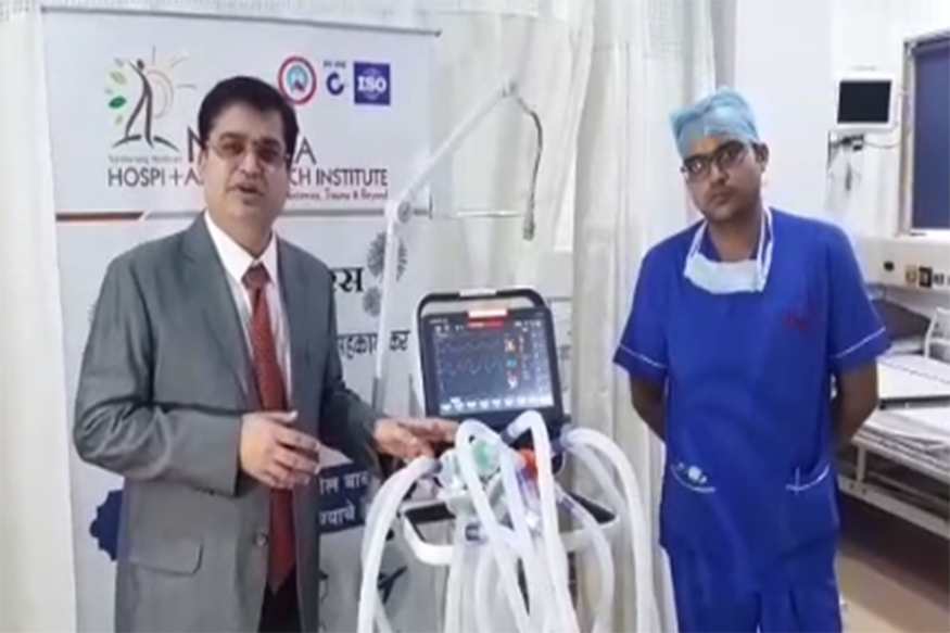 डॉक्टरनं शोधली भन्नाट !dea , एकाच व्हेंटिलेटरवरून 8 रुग्णांना ऑक्सिजन पुरवठा