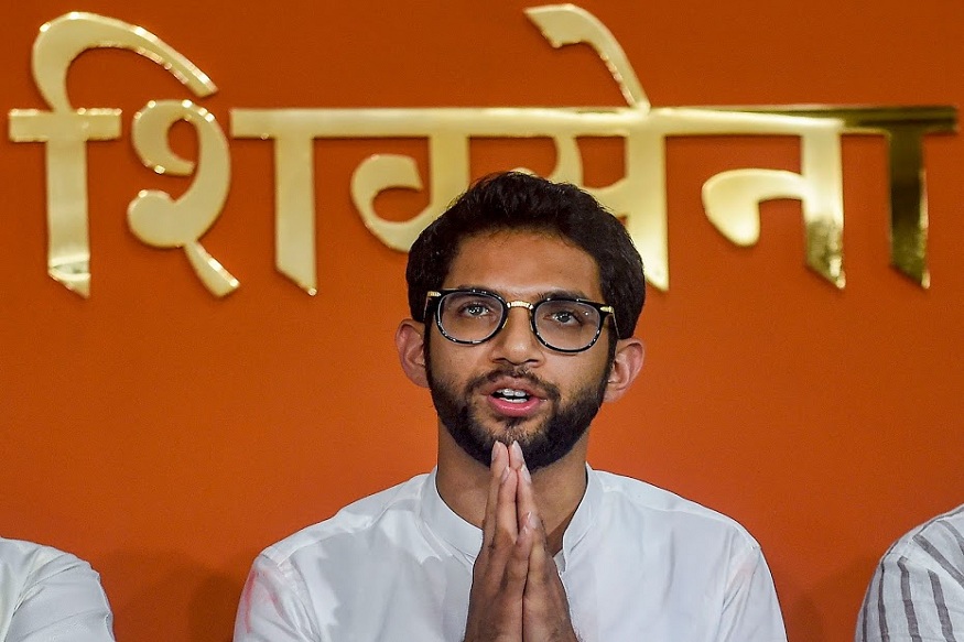 Mumbai: Shiv Sena leader Aditya Thackeray during a press conference at Sena Bhavan in Mumbai, Thursday, Oct. 24, 2019. (PTI Photo/Mitesh Bhuvad)(PTI10_24_2019_000234B)