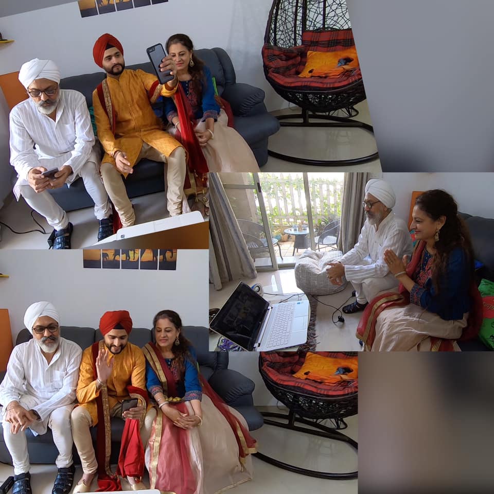 त्यानंतर लग्नाचा पुढचा विधीही व्हिडिओ कॉन्फरन्सद्वारेच पार पडला. यावेळी सर्व नातेवाईक हा विवाह सोहळा पाहत होते. त्यानंतर लग्नाचा पुढचा विधीही व्हिडिओ कॉन्फरन्सद्वारेच पार पडला. यावेळी सर्व नातेवाईक हा विवाह सोहळा पाहत होते.