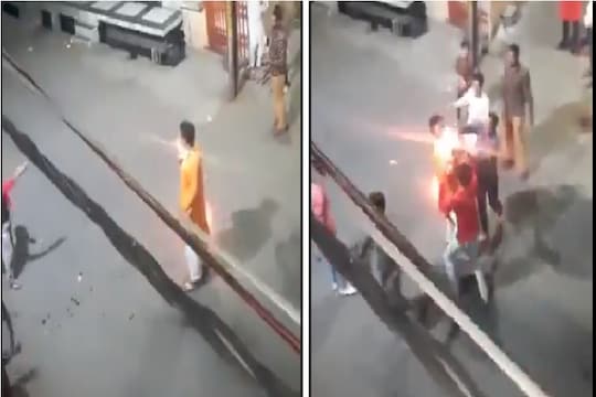 VIDEO: दिवे लावण्याऐवजी तोंडातून काढले आगीचे लोळ, नंतर चेहऱ्यालाच लागली आग