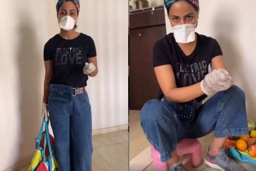 किराणा-भाजी घेऊन घरी आल्यावर काय-काय करायचं? हीना खानची शिकवणी तुफान हिट