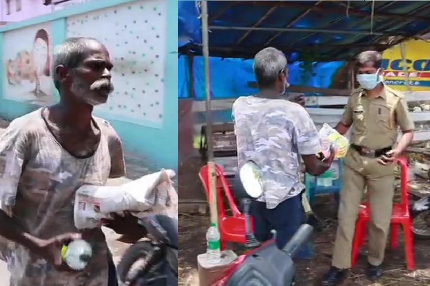 'ते आपल्यासाठी झटतात म्हणून ही मदत', नारळ तोडणारा कामगार करतोय पोलिसांची सेवा