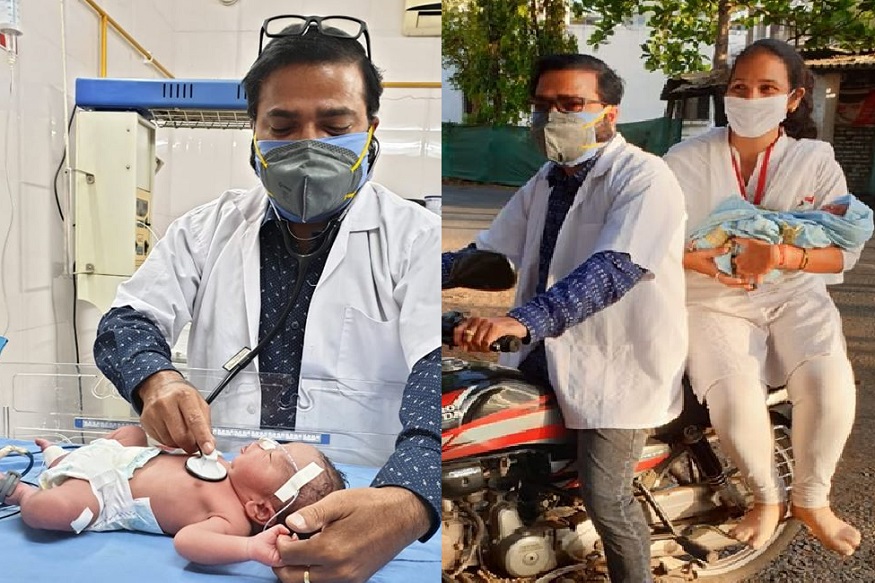अॅम्ब्युलन्स मिळेना, नवजात अर्भकाला घेऊन दुचाकीवरून डॉक्टर आणि नर्सनी गाठलं रुग्णालय