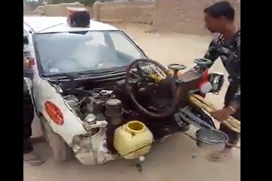 VIDEO : लॉकडाऊनमध्ये पोटापाण्यासाठी 'या' तरुणानं केला महागातला जुगाड!