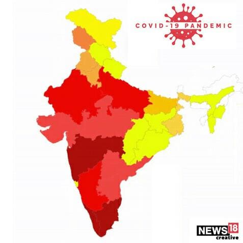 कोरोनाव्हायरची सुरुवात झाली, तेव्हा भारताचं चित्र असं होतं. दक्षिणेकडची राज्यांमध्ये सर्वाधिक संसर्ग होता. तेव्हापासूनच महाराष्ट्राचे आकडे वाढत आहेत. कोरोनाव्हायरची सुरुवात झाली, तेव्हा भारताचं चित्र असं होतं. दक्षिणेकडची राज्यांमध्ये सर्वाधिक संसर्ग होता. तेव्हापासूनच महाराष्ट्राचे आकडे वाढत आहेत.