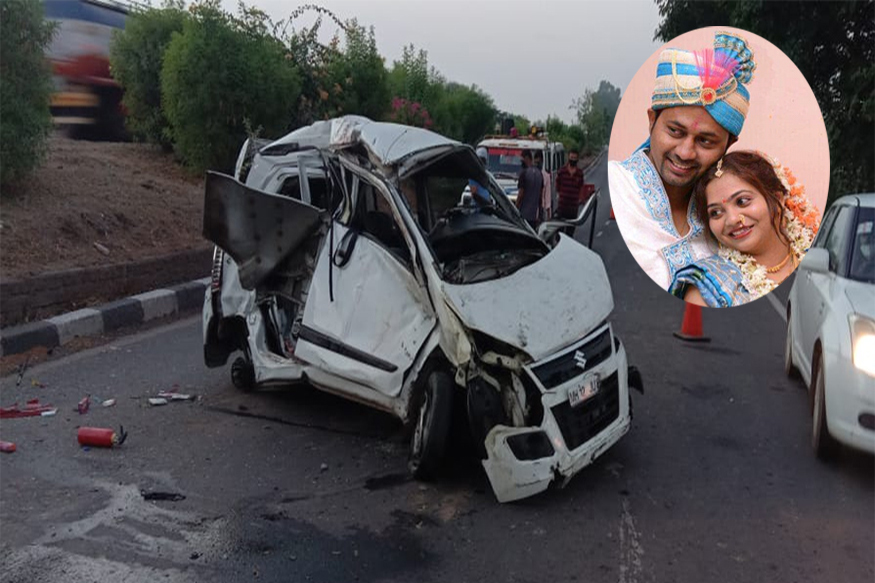 भीषण अपघातात डॉक्टर पत्नीसह पती जागीच ठार, मुलाला आणण्यासाठी निघालं होतं दाम्पत्य