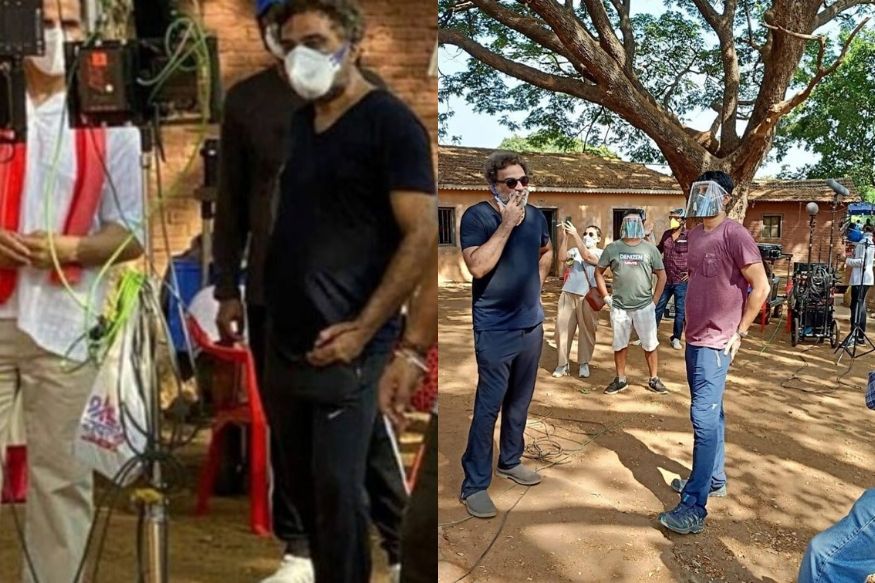 लॉकडाऊनमध्ये अक्षय कुमार करतोय जाहिरातीचं शूटिंग, सेटवरील Photo Viral