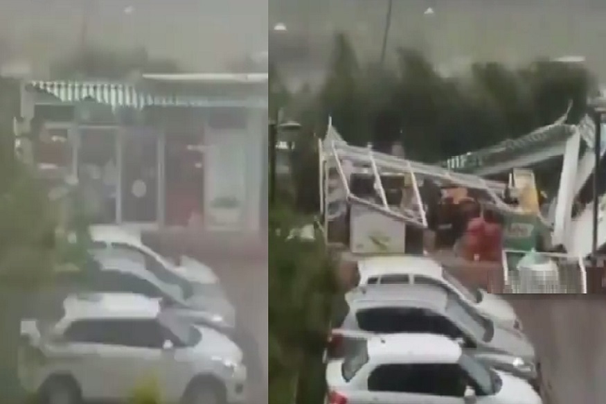 Amphan Cyclone : वादळात उडाली शेड आणि बराच वेळ उडत राहिल्या ठिणग्या, पाहा VIDEO