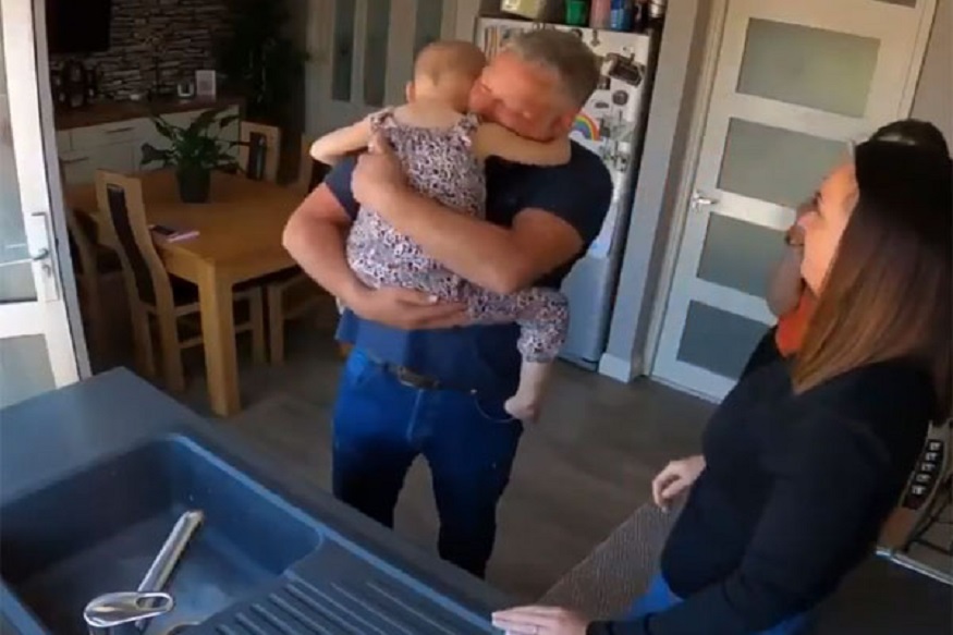 VIDEO : कॅन्सरग्रस्त लेकीला कोरोनापासून वाचवण्यासाठी 50 दिवस दूर राहिला बाप, अखेर अशी झाली भेट